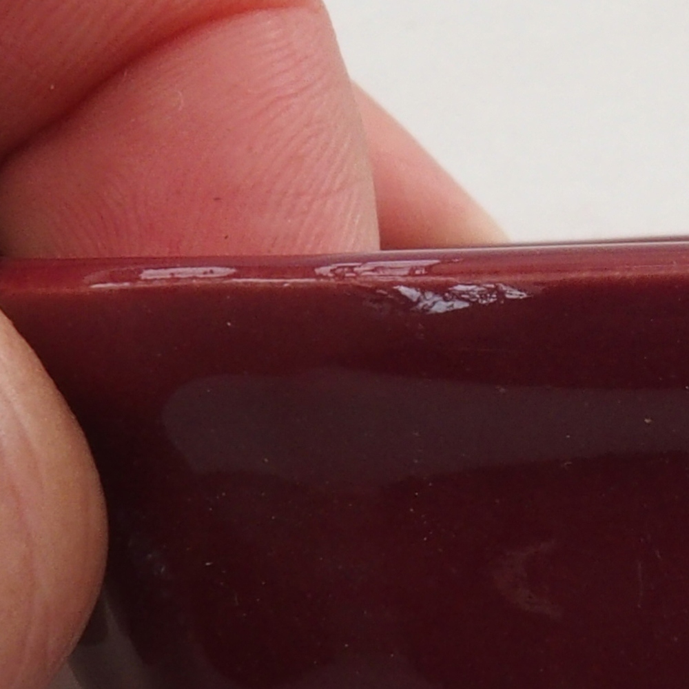 Mini bonsai tál 6 x 6 x 2,5 cm, bordó színű