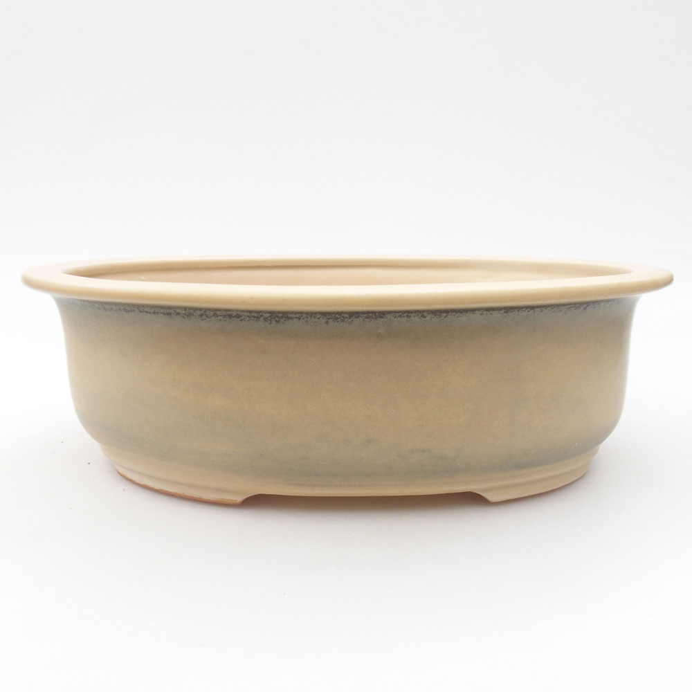 kerámia bonsai tál 23 x 19,5 x 7 cm, bézs színben