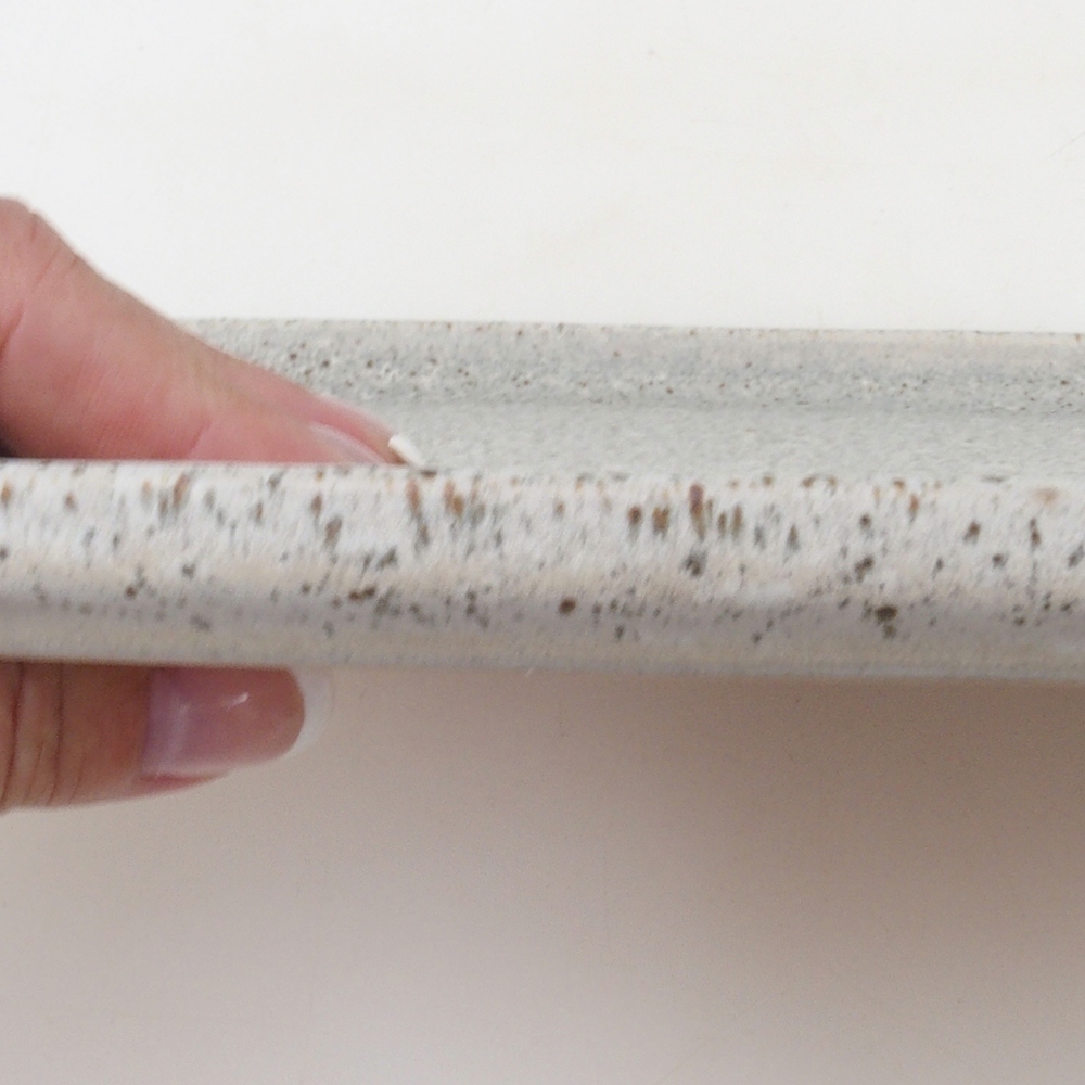 Kerámia csészealj H07 - 28 x 19 x 1,5 cm - bézs színű