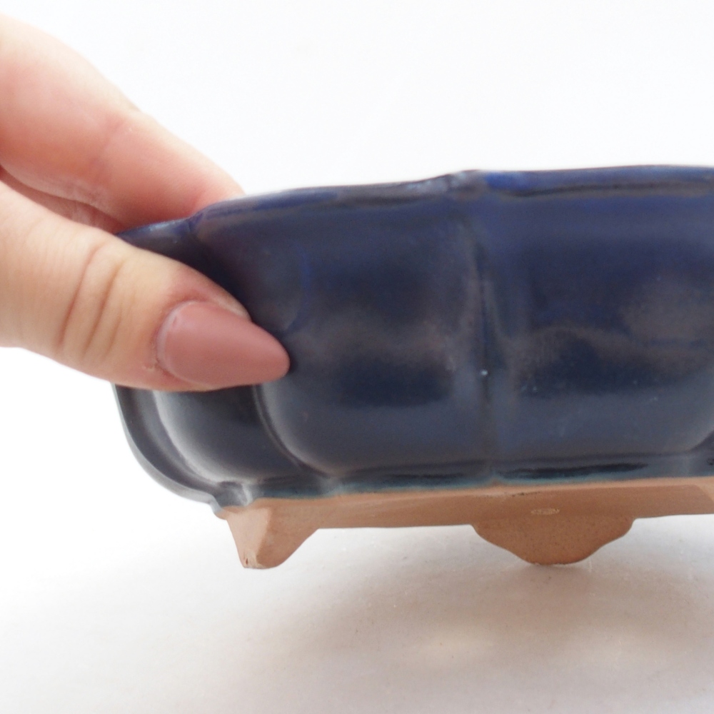 kerámia bonsai tál 19 x 19 x 5 cm, kék színben