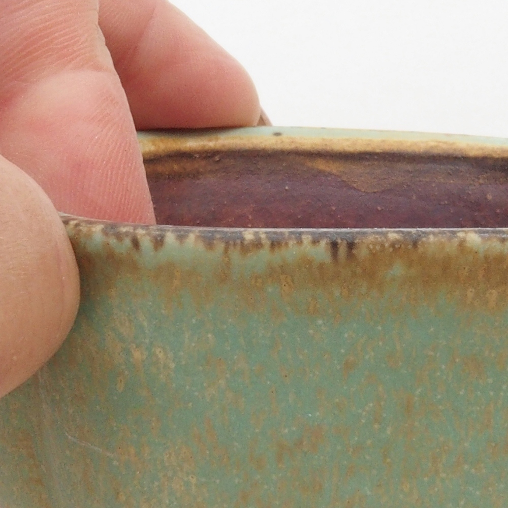 kerámia bonsai tál 10 x 8,5 x 4 cm, barna