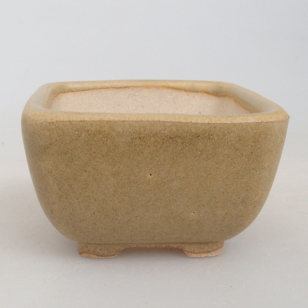 Mini bonsai tál 4,5 x 4,5 x 3 cm, barna