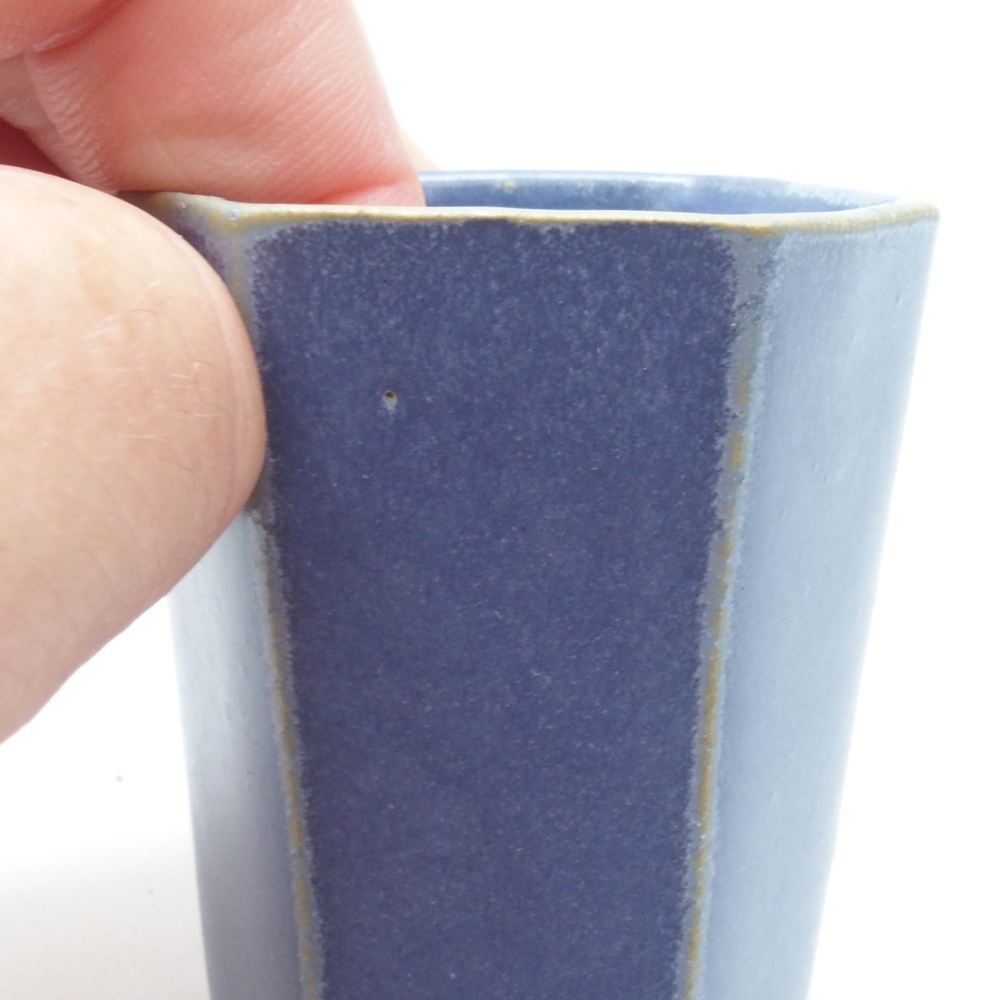 Mini bonsai tál 4,5 x 4,5 x 6,5 cm, kék színben