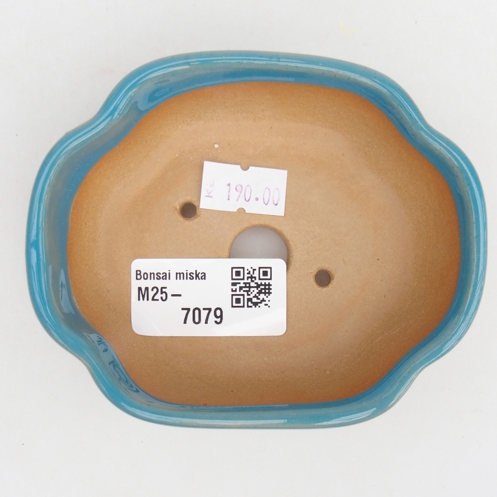 kerámia bonsai tál 10,5 x 9 x 3,5 cm, kék színben