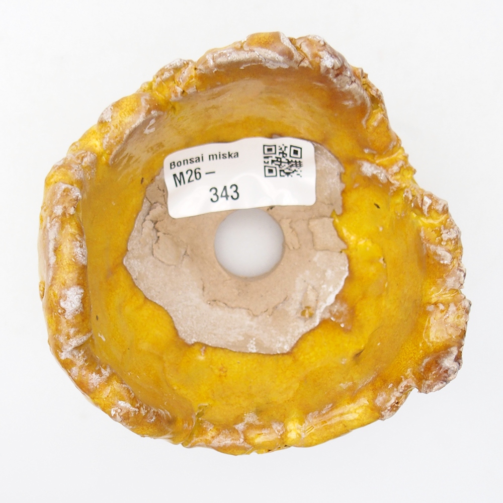 Kerámia kagyló 9 x 9 x 6 cm , sárga