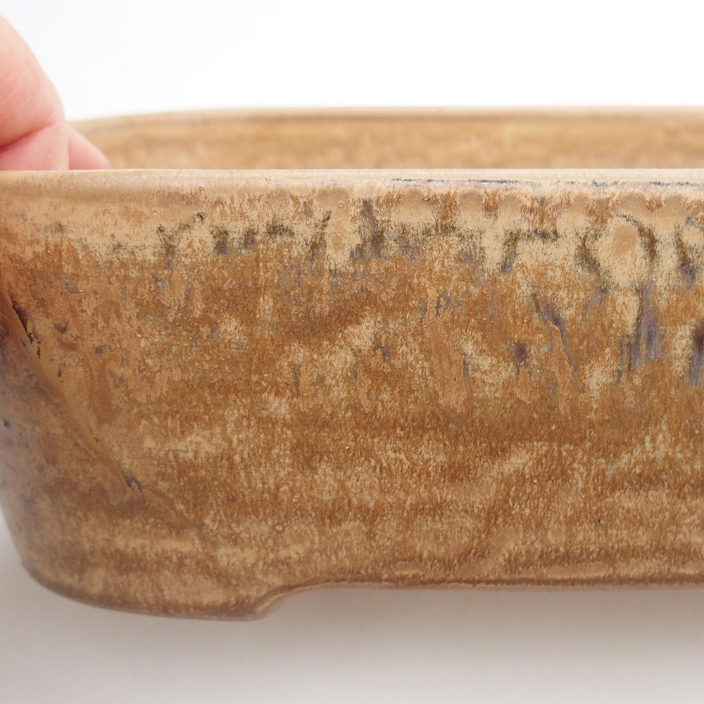 kerámia bonsai tál 23 x 17 x 7,5 cm, barna