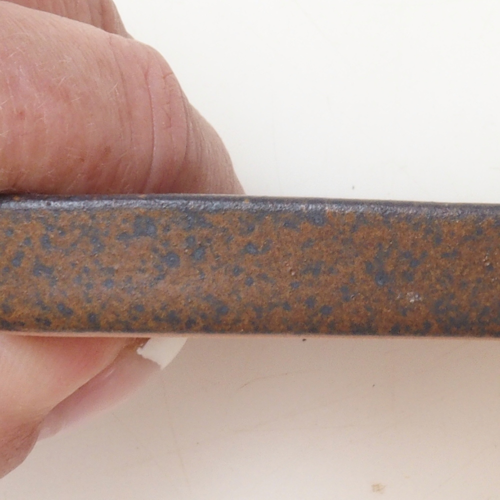 Bonsai csészealj négyzet S - 8 x 8 x 1 cm - barna