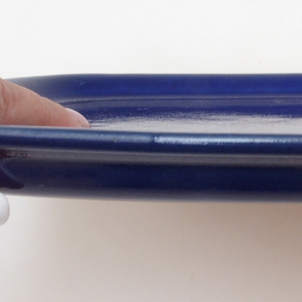 Kerámia tál H10 - 34 x 23,5 x 1,5 cm - kék