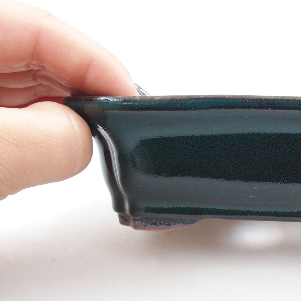 kerámia bonsai tál 22 x 17 x 5 cm, zöld