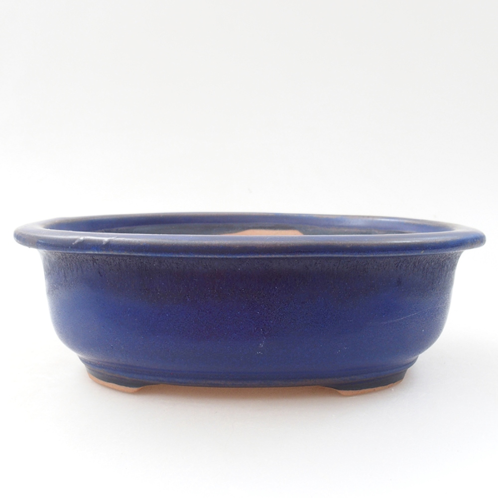 kerámia bonsai tál 18 x 14,5 x 6 cm, kék színben
