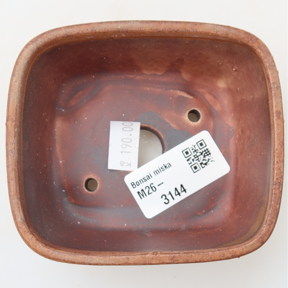 kerámia bonsai tál 10 x 8,5 x 4 cm, rózsaszínű