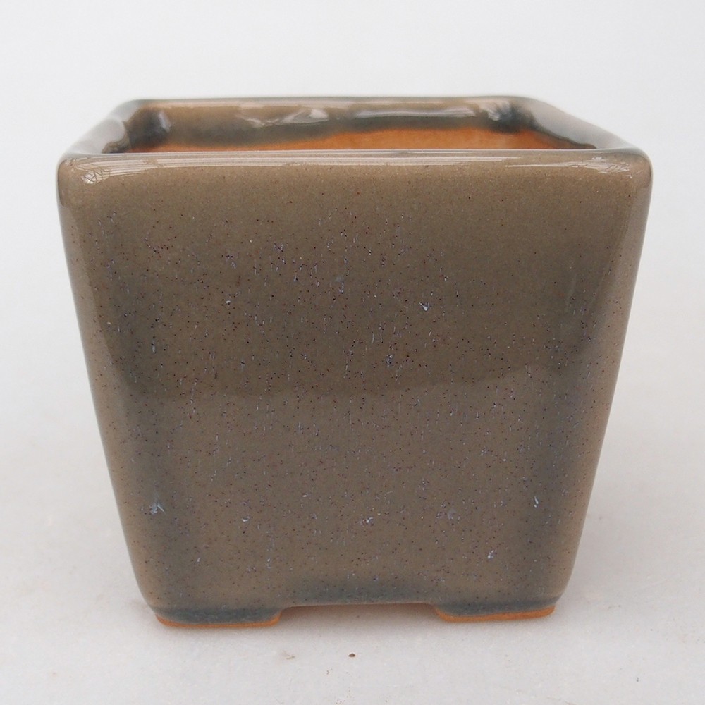 kerámia bonsai tál 7,5 x 7,5 x 7 cm, szürke