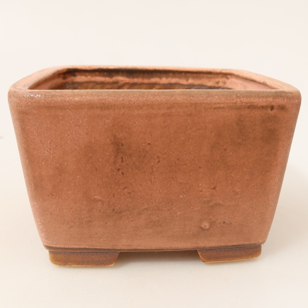 kerámia bonsai tál 13 x 13 x 8 cm, rózsaszínű