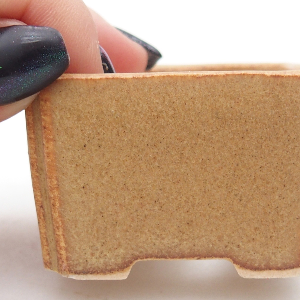 Mini bonsai tál 5 x 5 x 3 cm, barna