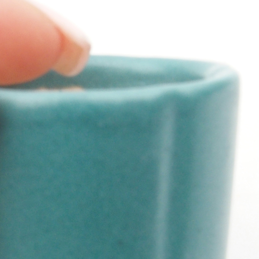 kerámia bonsai tál 6,5 x 5,5 x 4 cm, kék színben