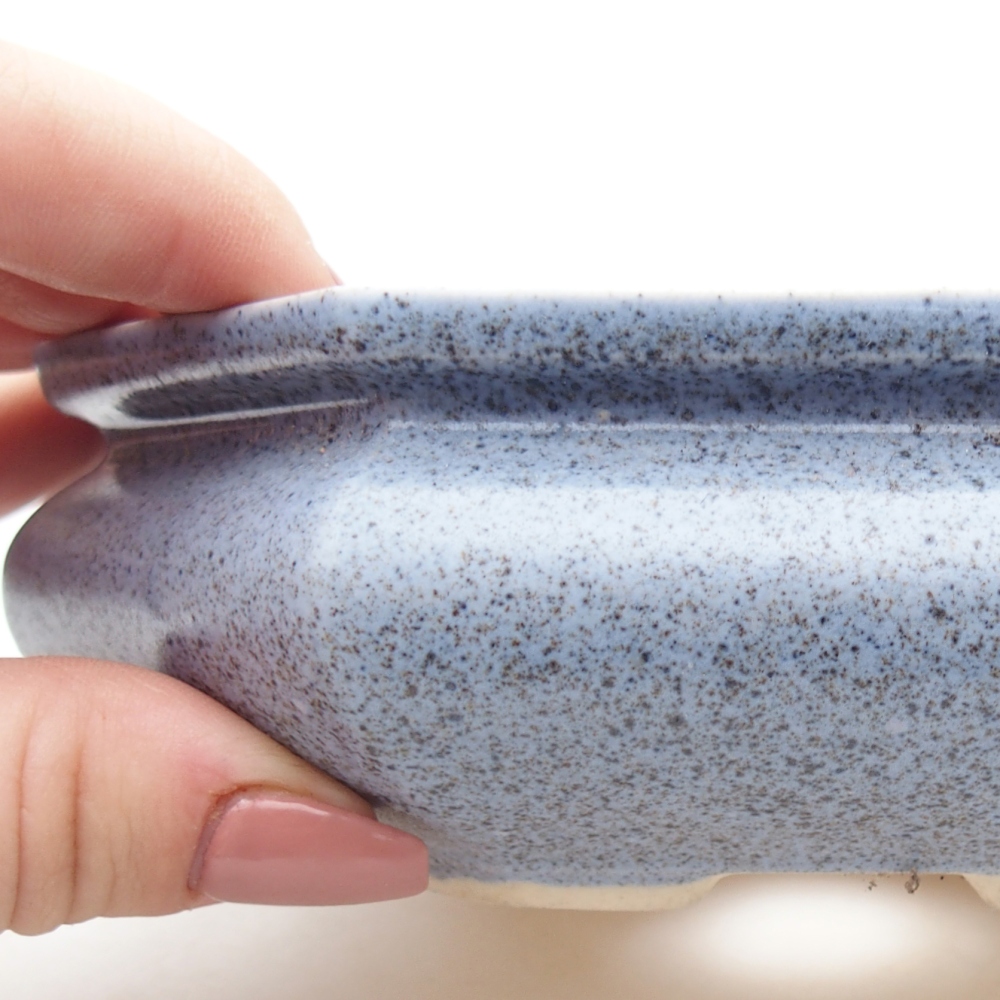 kerámia bonsai tál 13,5 x 13,5 x 4,5 cm, kék színű