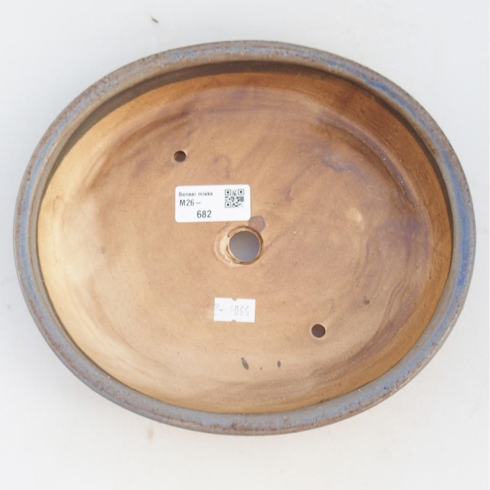 kerámia bonsai tál 23 x 20 x 4,5 cm, kék színben