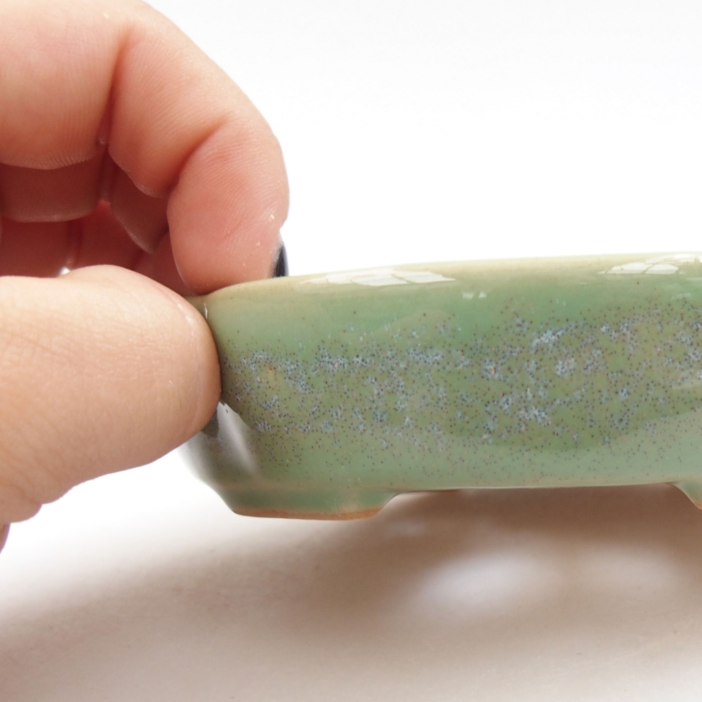 kerámia bonsai tál 22 x 17 x 5 cm, zöld