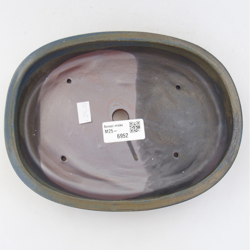 kerámia bonsai tál 22 x 16,5 x 4,5 cm, kék színben