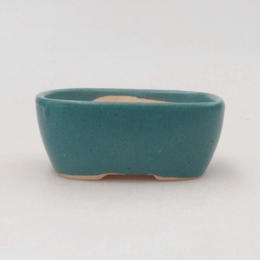 kerámia bonsai tál 6,5 x 5,5 x 4 cm, kék színben