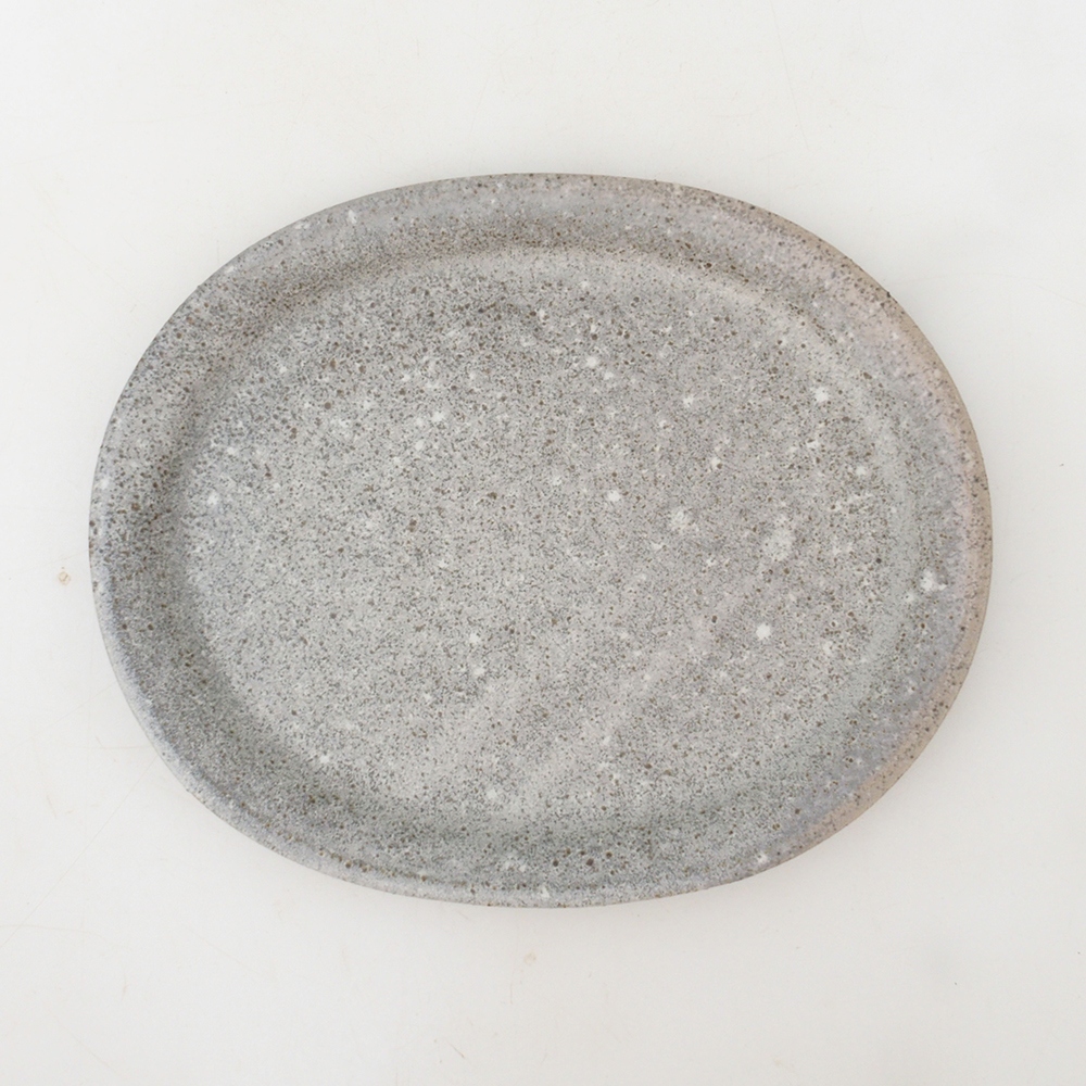 Bonsai ovális csészealj S - 20 x 16,5 x 1,5 cm - bézs színű