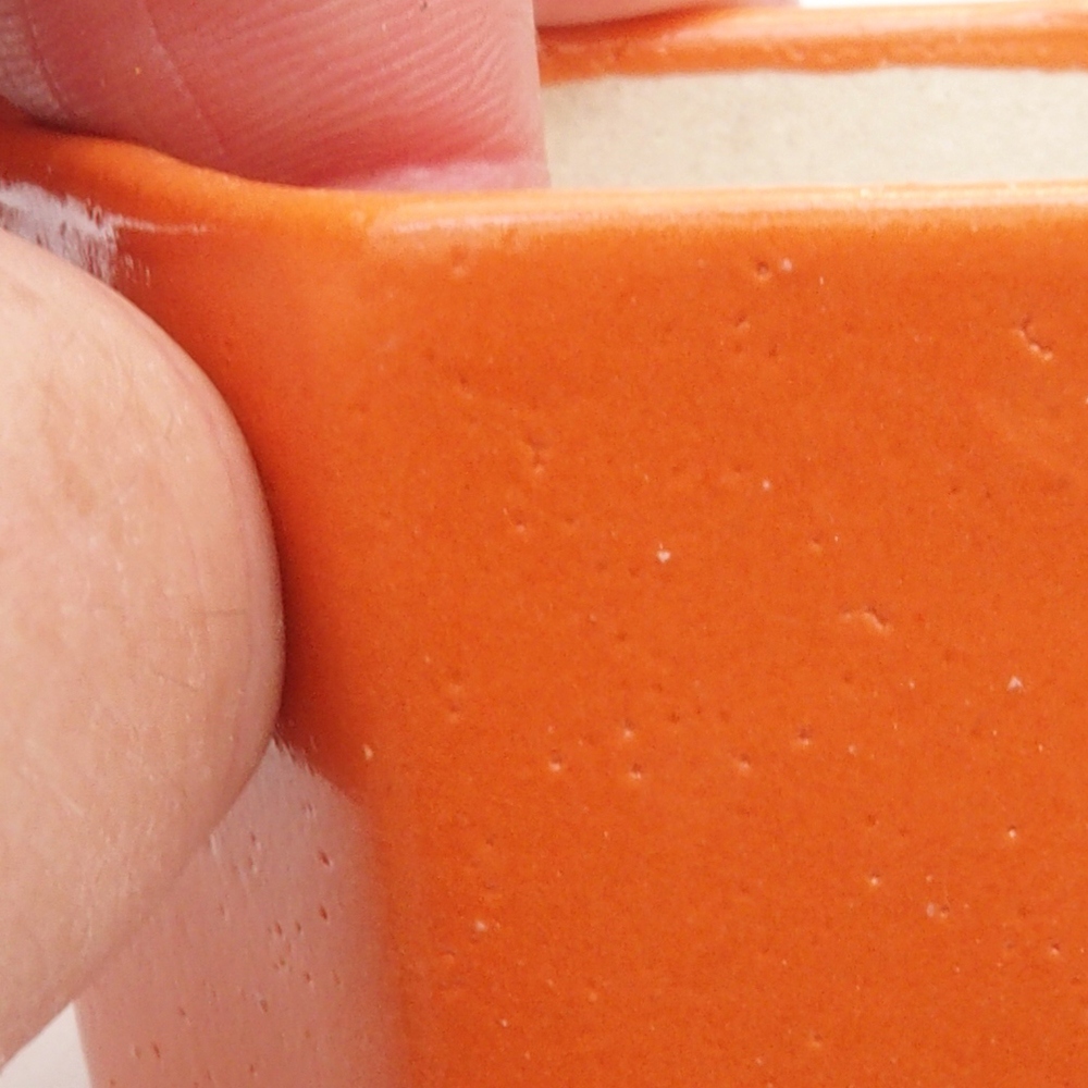 Mini bonsai tál 6,5 x 6 x 4,5 cm, narancssárga