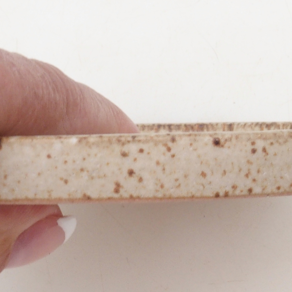 Kerek bonsai konzol D6-L - 13,5 x 13,5 x 1 cm - bézs színű