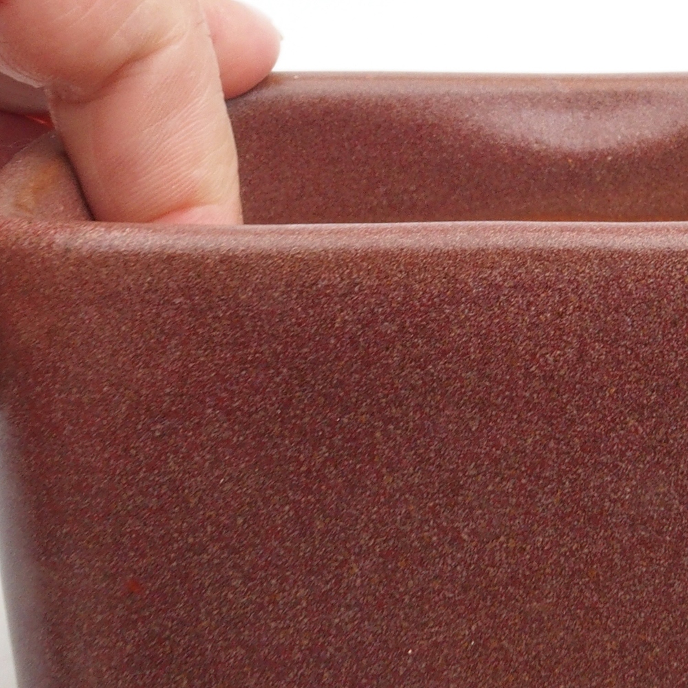 kerámia bonsai tál 10 x 10 x 8 cm, barna