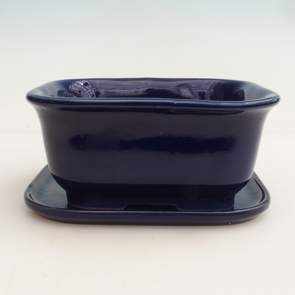 Bonsai tál + csészealj H36 - 17 x 15 x 7,5 cm. - kék