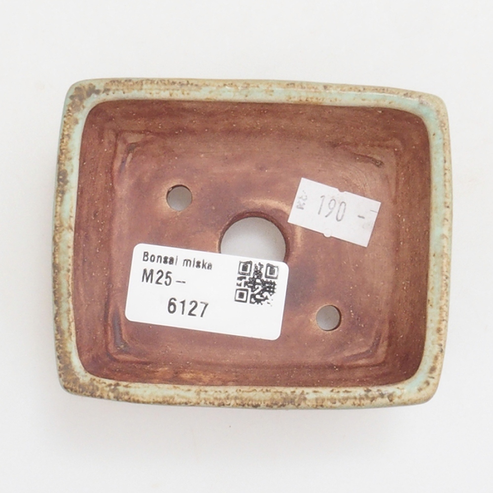kerámia bonsai tál 10 x 8,5 x 4 cm, barna