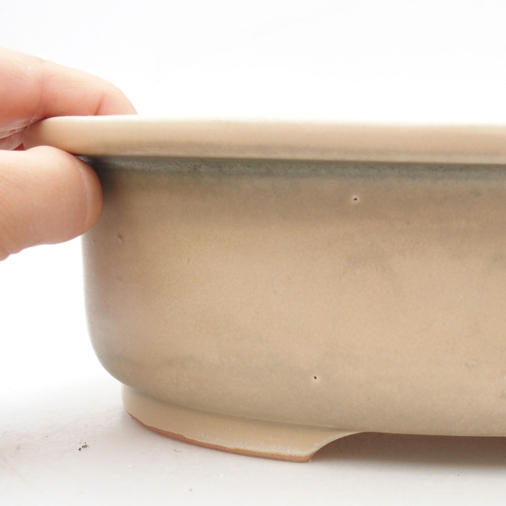 kerámia bonsai tál 26 x 22 x 8 cm, bézs színű