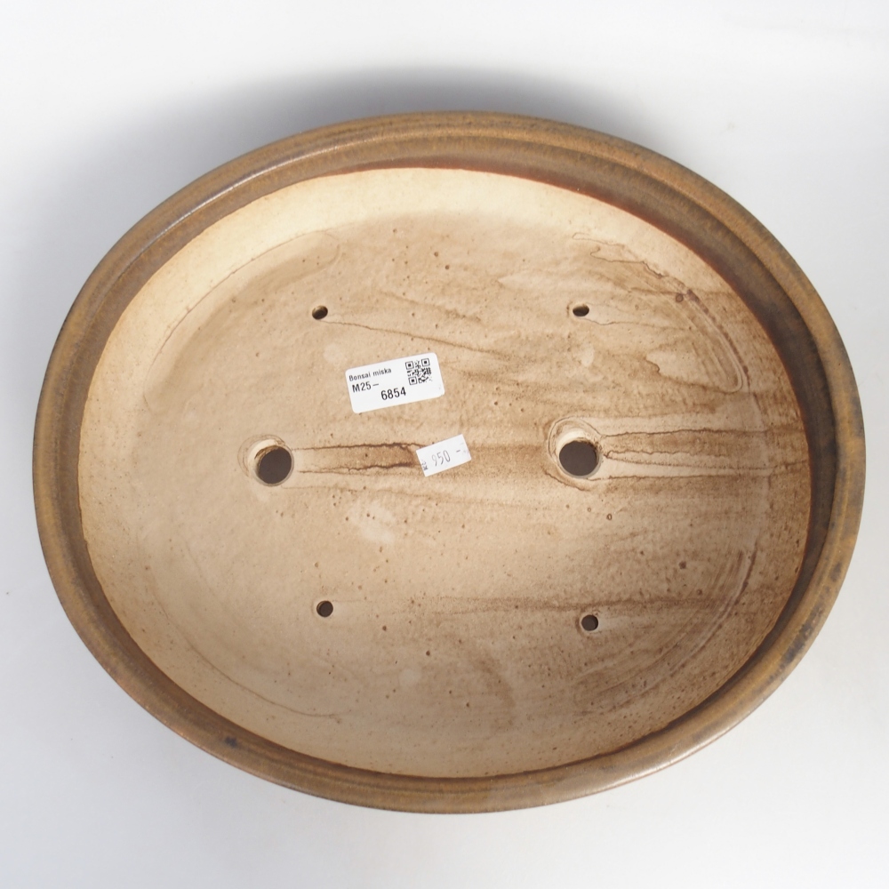 kerámia bonsai tál 31,5 x 27,5 x 6,5 cm, barna