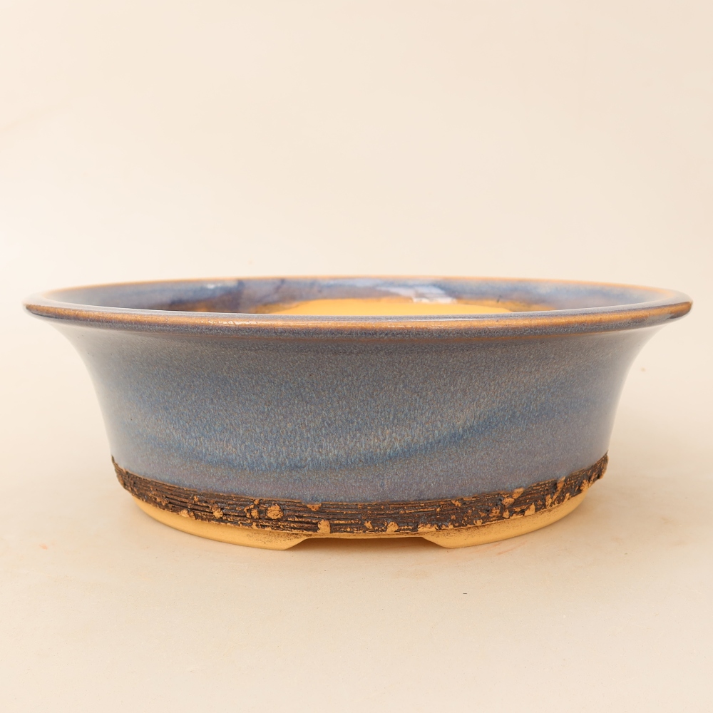 kerámia bonsai tál 26,5 x 26,5 x 8 cm, kék színű