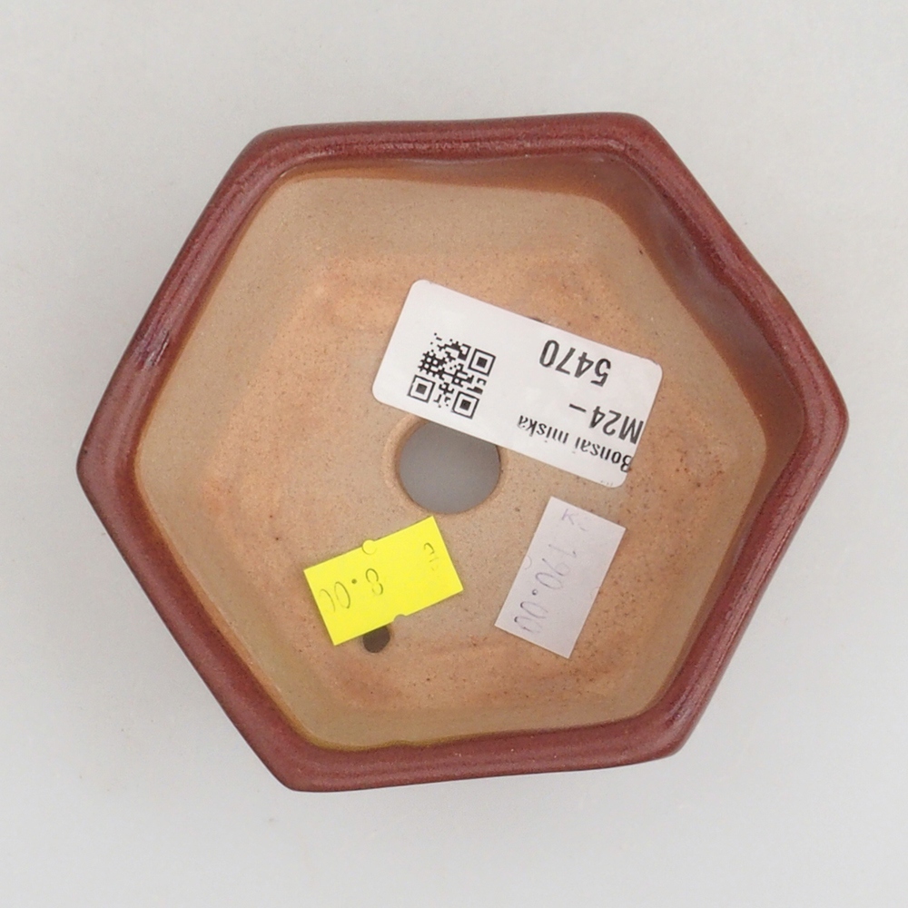 kerámia bonsai tál 9,5 x 9 x 4,5 cm, barna