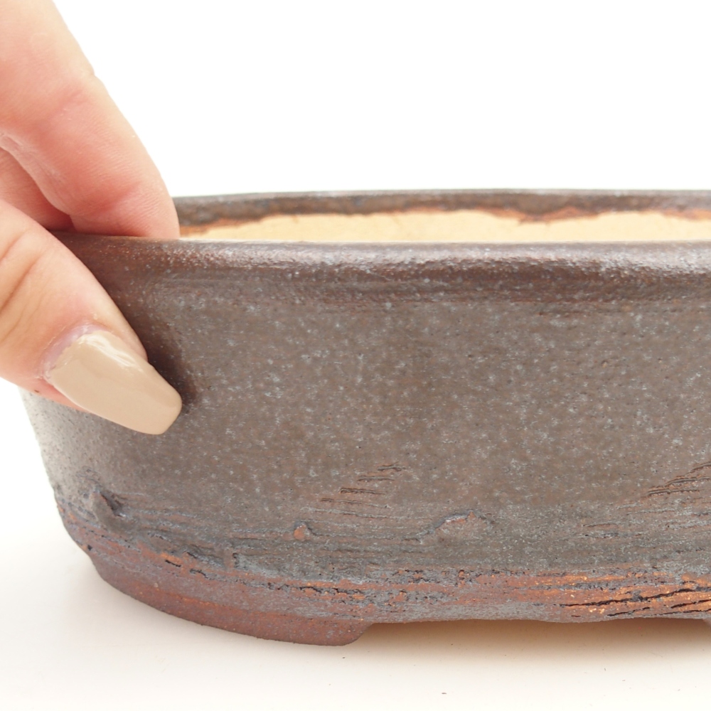 Bonsai tál 20 x 16 x 6 cm , színe barna