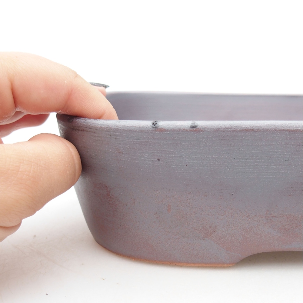 Kerámia bonsai tál 23 x 17,5 x 5,5 cm, fém színben