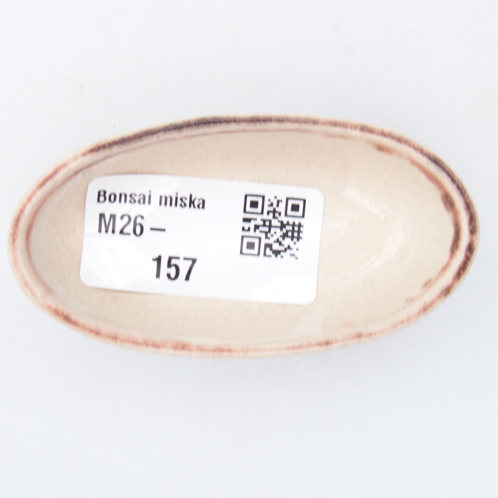 Mini bonsai tál 7 x 3,5 x 2 cm, barna