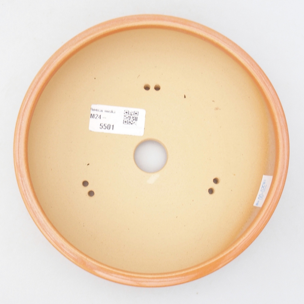 Kerámia bonsai tál 17,5 x 17,5 x 5 cm, narancssárga