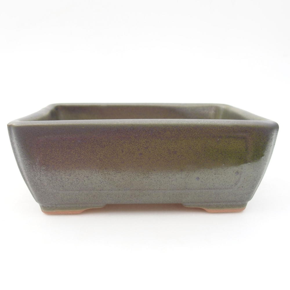kerámia bonsai tál 16 x 12 x 6 cm, zöld