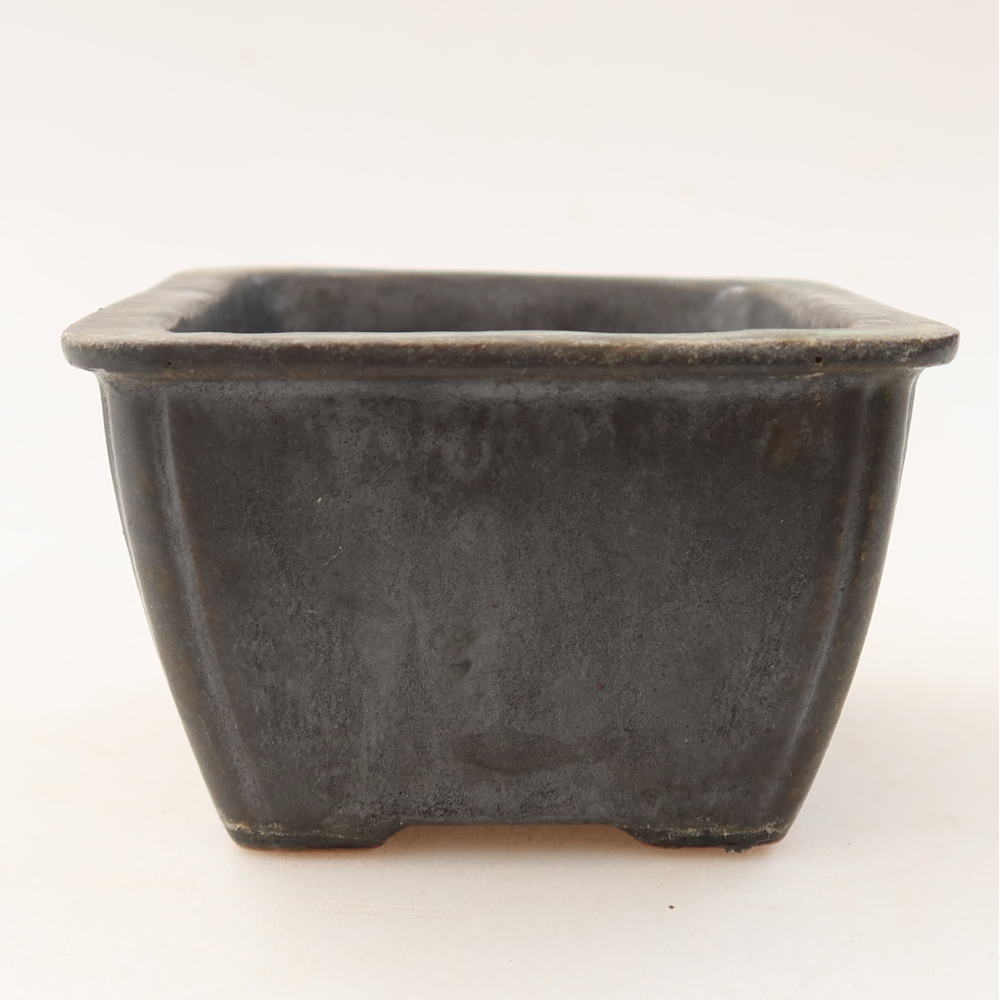 kerámia bonsai tál 8,5 x 8,5 x 5,5 cm, barna