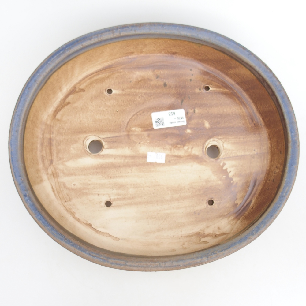 kerámia bonsai tál 31,5 x 28,5 x 6,5 cm, kék színben