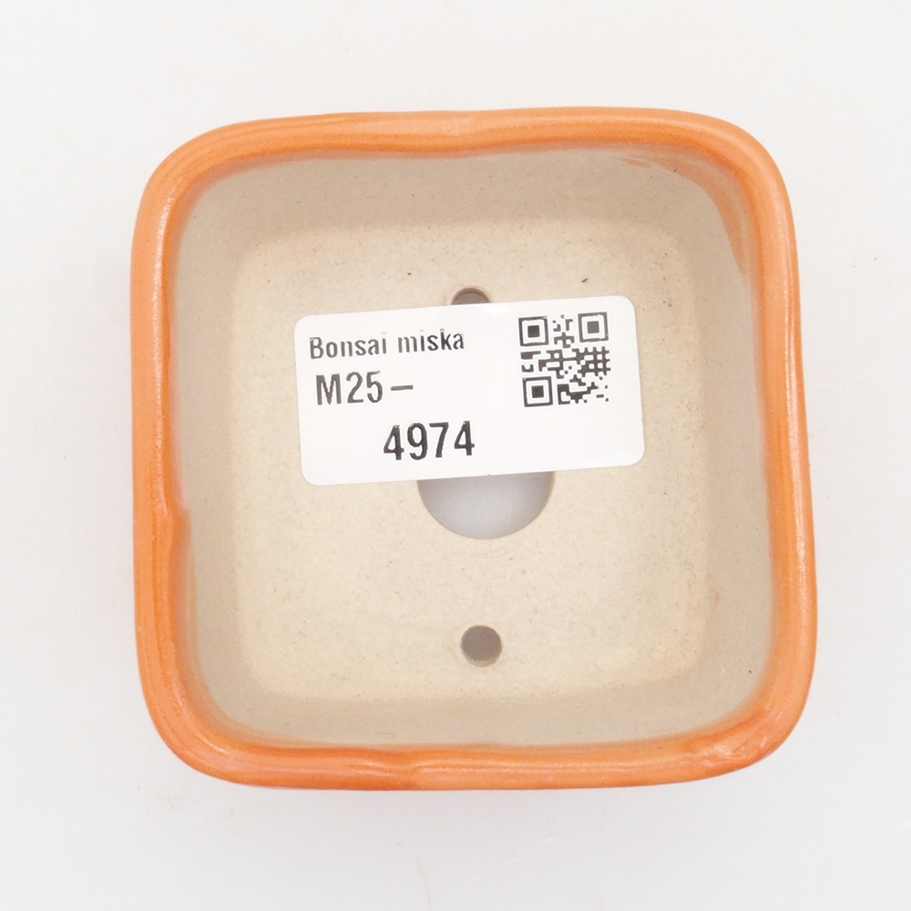Mini bonsai tál 6,5 x 6,5 x 3,5 cm, narancssárga