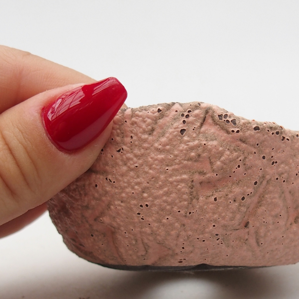 Kerámia kagyló 9 x 8,5 x 4 cm , rózsaszín színben