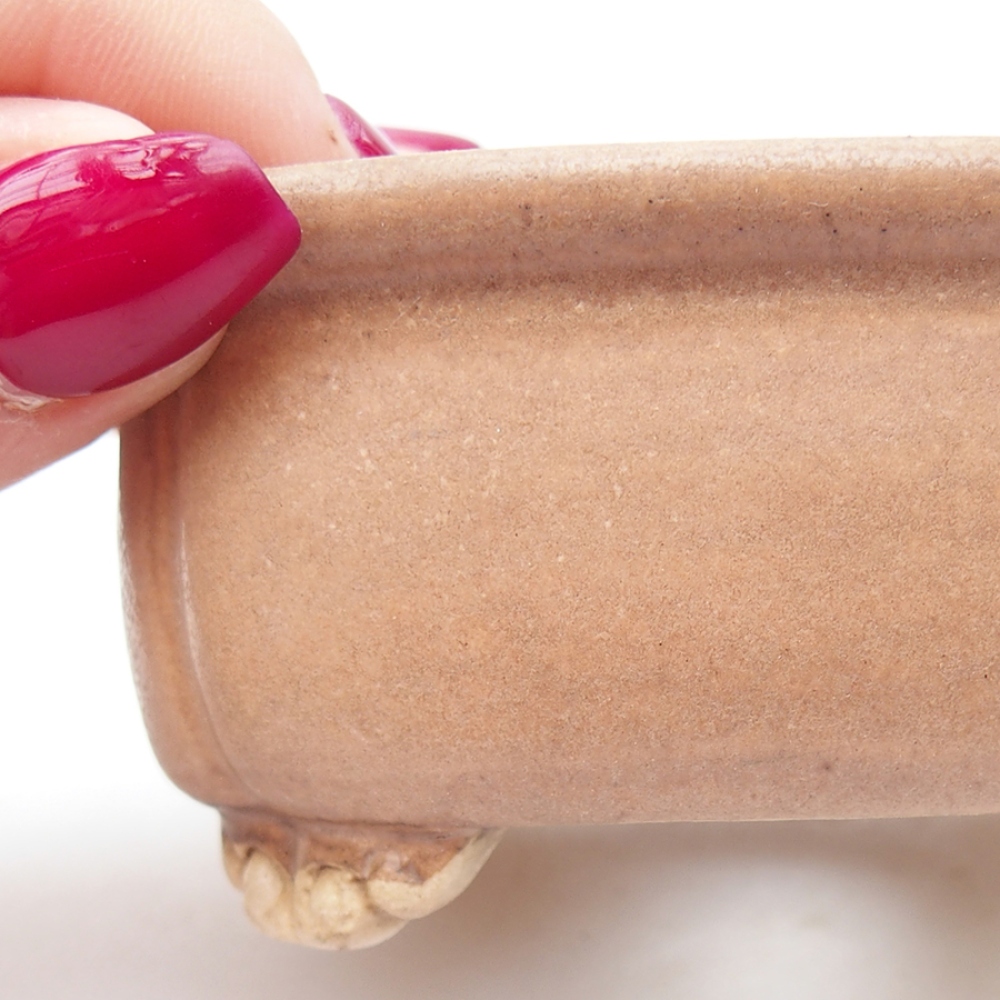 kerámia bonsai tál 7,5 x 7 x 4 cm, rózsaszínű