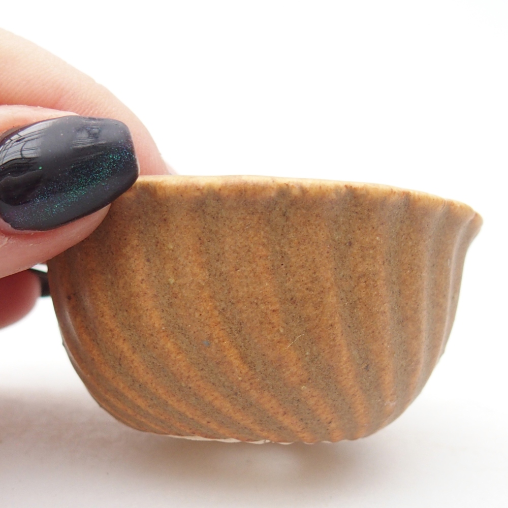 Mini bonsai tál 5,5 x 5,5 x 3 cm, barna