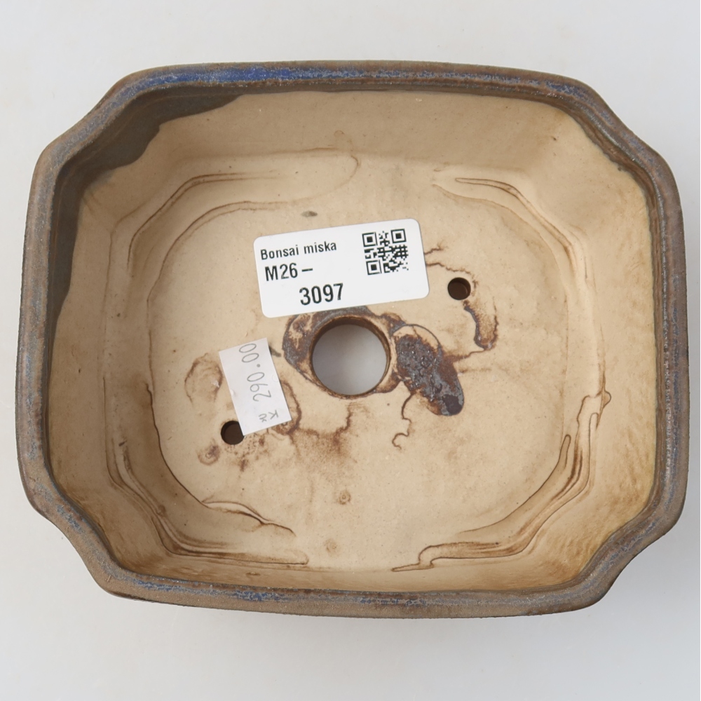 kerámia bonsai tál 14 x 11,5 x 4,5 cm, kék színű