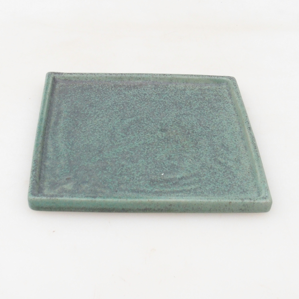 Bonsai tál szögletes L - 14 x 14 x 1 cm - zöld