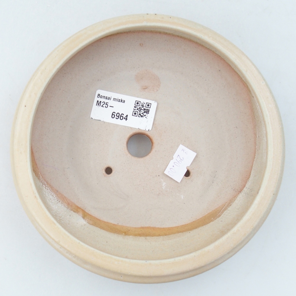 kerámia bonsai tál 15 x 15 x 5 cm, bézs színben