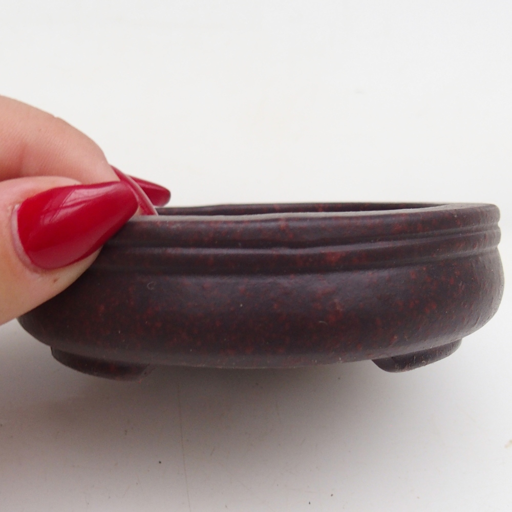 kerámia bonsai tál 9 x 9 x 2,5 cm, barna