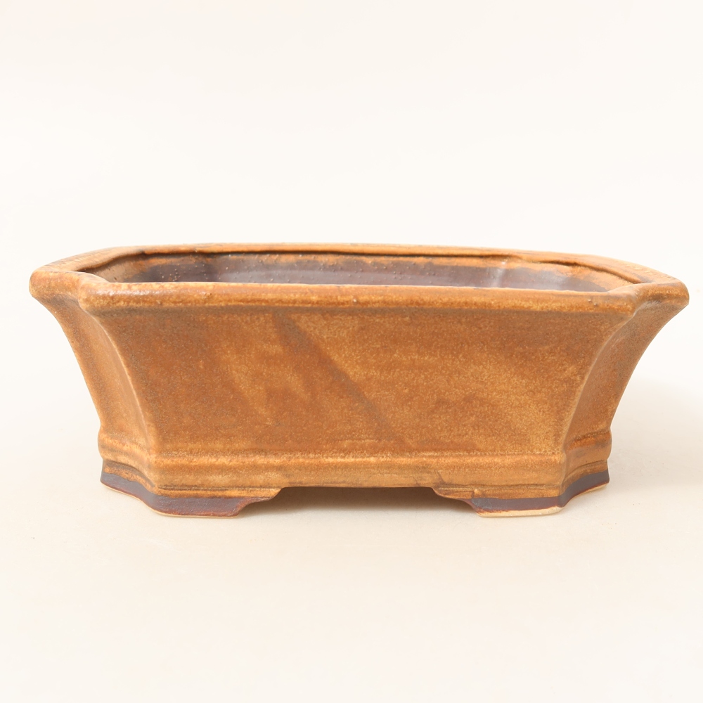 Kerámia bonsai tál, 18 x 15 x 6 cm, rózsaszín